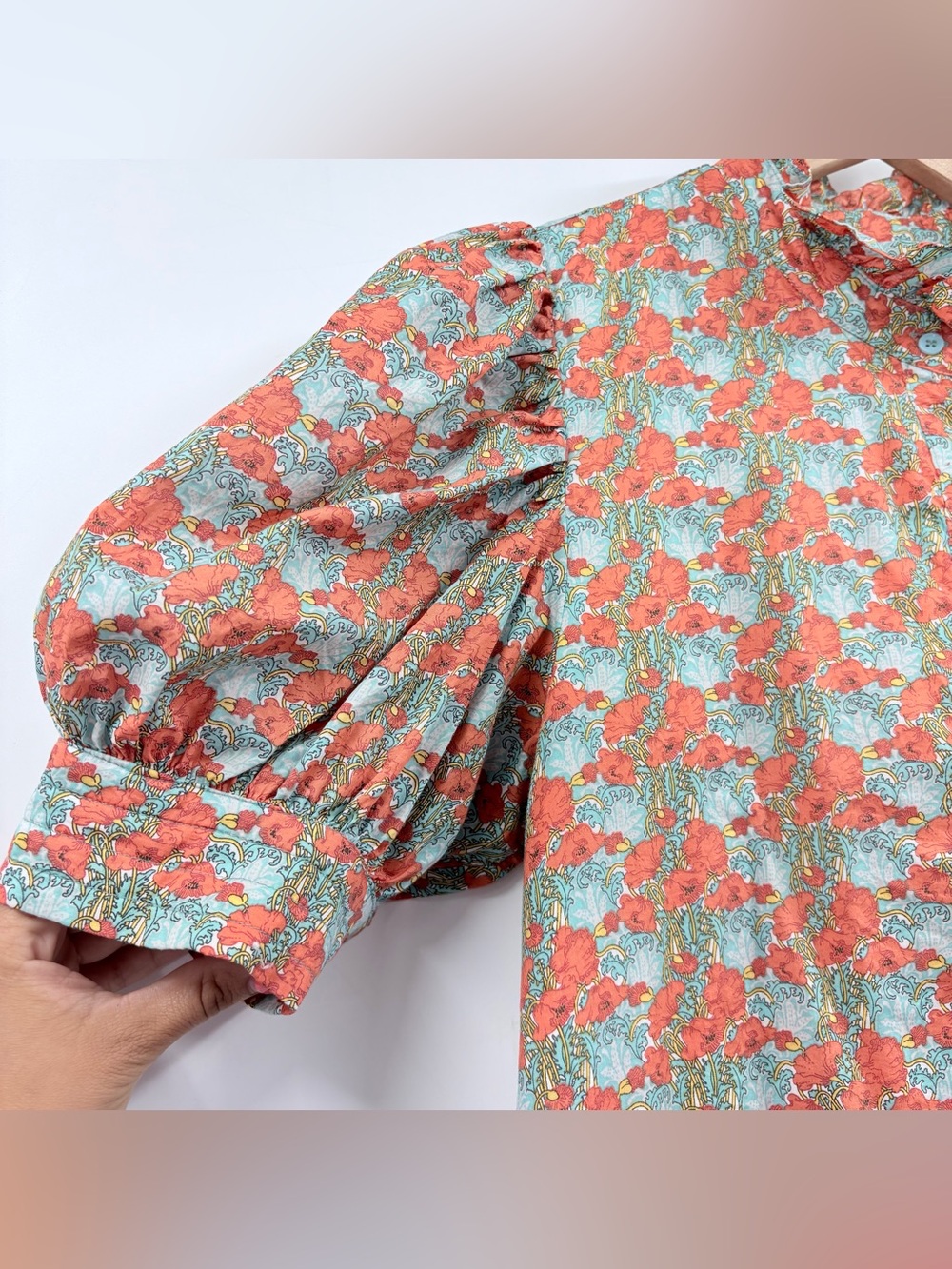 Hyacinth House Orange & Blue Floral Louisa Maxi Dress - Picture 10 of 16